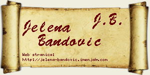 Jelena Bandović vizit kartica